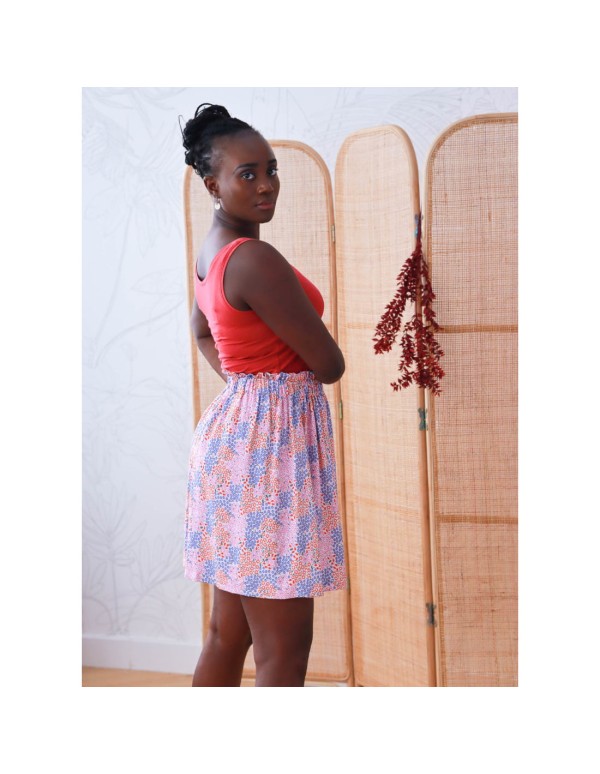 Toile de viscose Cranberry, Nénuphar, Lise Tailor