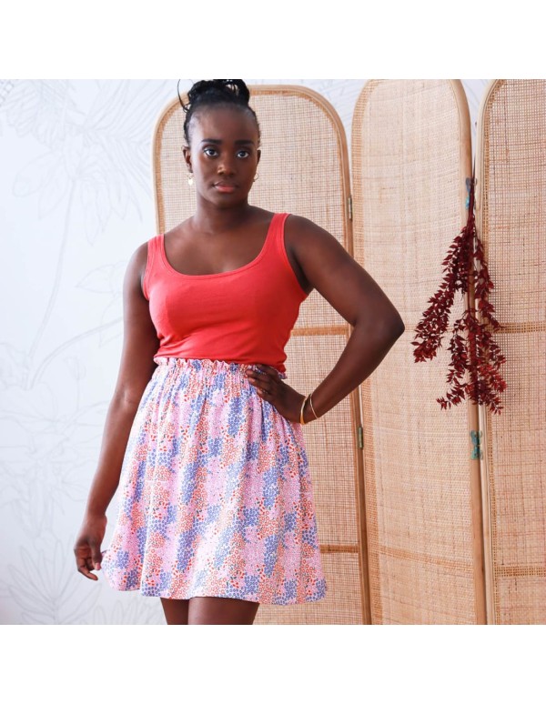 Toile de viscose Cranberry, Nénuphar, Lise Tailor