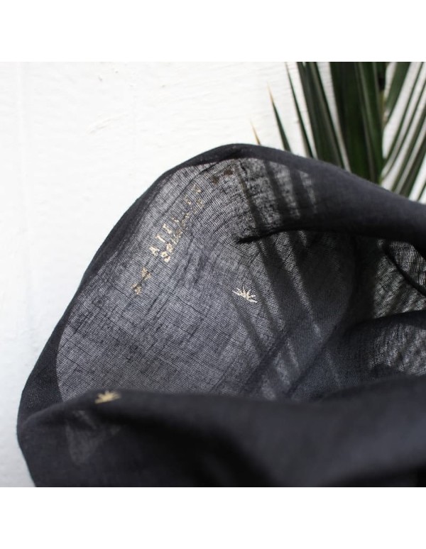 Cranberry, simple gaze de coton/crépon de coton, soleils dorés, Sunset Night Atelier Brunette