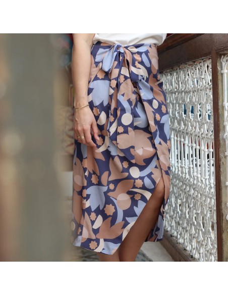 Cranberry, Crepe de Viscose Zellige Indigo La Maison Naive