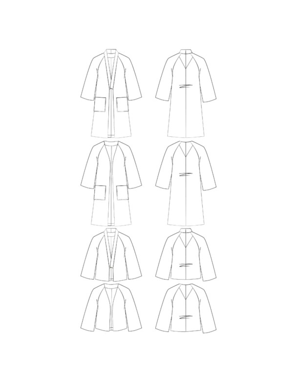 Cranberry, Patron pochette Femme, Veste Nage libre (du 34 au 52), Maison Fauve