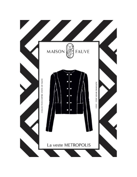 Cranberry, Patron pochette Femme, Veste Métropolis (du 34 au 52), Maison Fauve