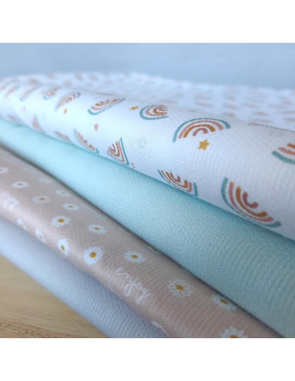 Piqué de coton, Vert d'eau (défaut)