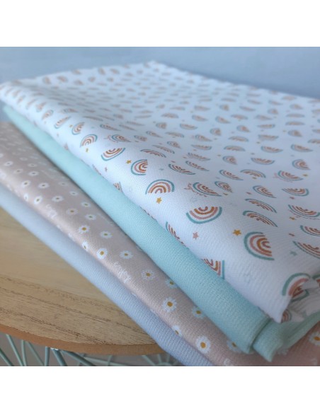 Piqué de coton, Vert d'eau (défaut)