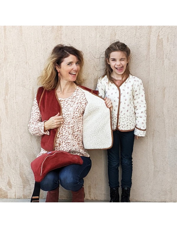 Cranberry, Patron Fille, Veste et Gilet Mini-Crush (du 2 au 12 ans), Super Bison