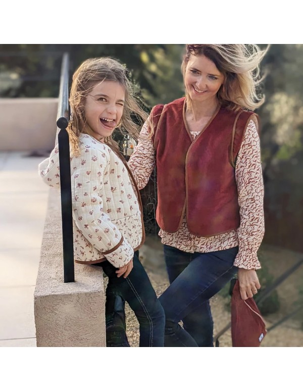Cranberry, Patron Fille, Veste et Gilet Mini-Crush (du 2 au 12 ans), Super Bison