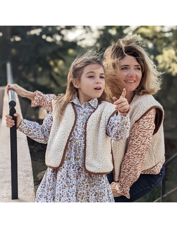 Cranberry, Patron Fille, Veste et Gilet Mini-Crush (du 2 au 12 ans), Super Bison