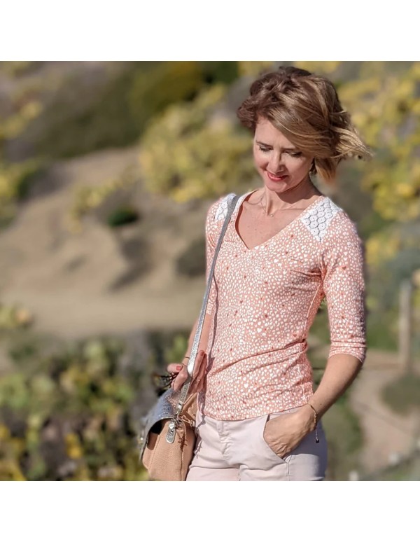 Cranberry, Patron Femme, T-shirt Camélia (du 32 au 52), Super Bison