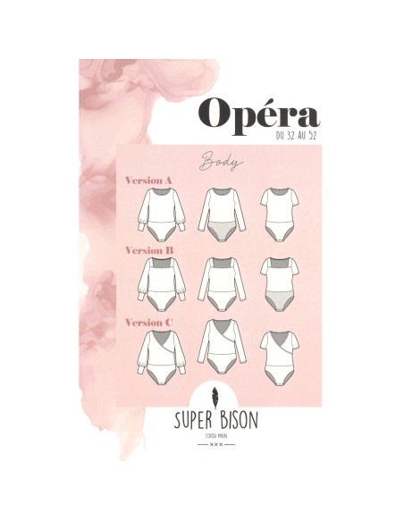 Cranberry, Patron Femme, Body Opéra (du 32 au 52), Super Bison