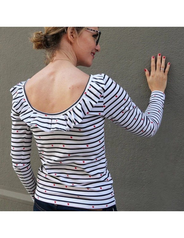 Cranberry, Patron Femme, T-shirt Camélia (du 32 au 52), Super Bison