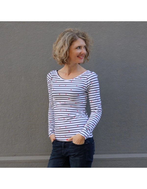 Cranberry, Patron Femme, T-shirt Camélia (du 32 au 52), Super Bison