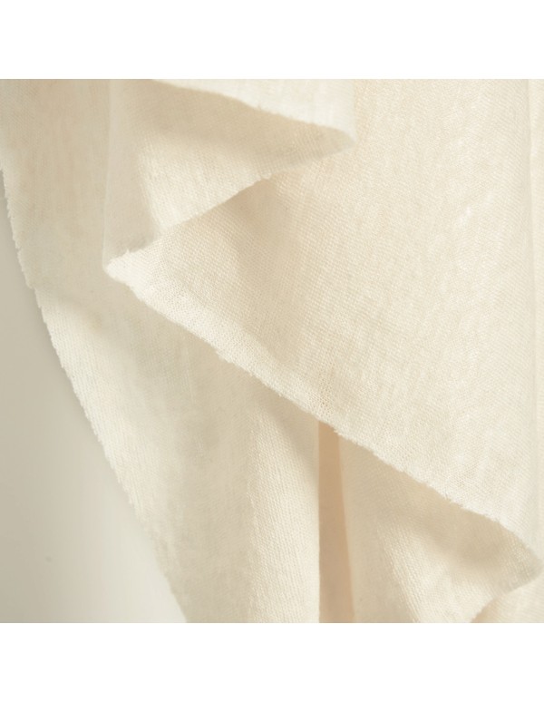 Cranberry, Jersey de lin blanc creme, Fine linen knit creamy white, Mind the Maker