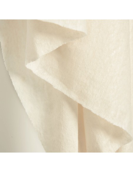 Cranberry, Jersey de lin blanc creme, Fine linen knit creamy white, Mind the Maker