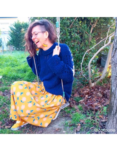 Viscose Rosée estivale Moutarde