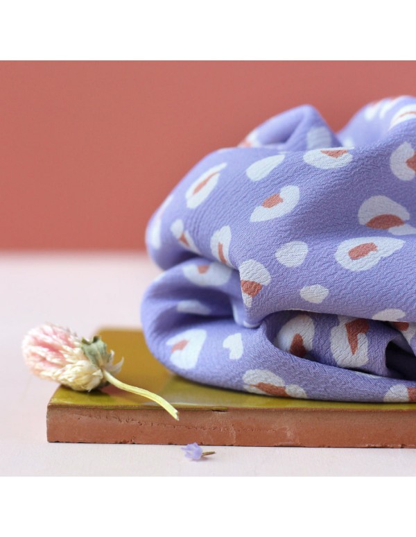 Cranberry, Crepe Marocain de Viscose, Leo Mauve, La Maison Naïve