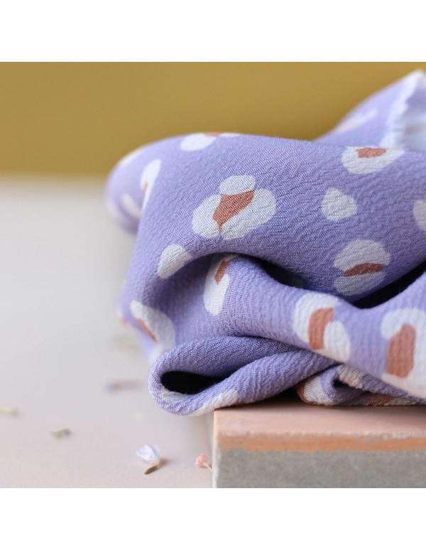 Cranberry, Crepe Marocain de Viscose, Leo Mauve, La Maison Naïve