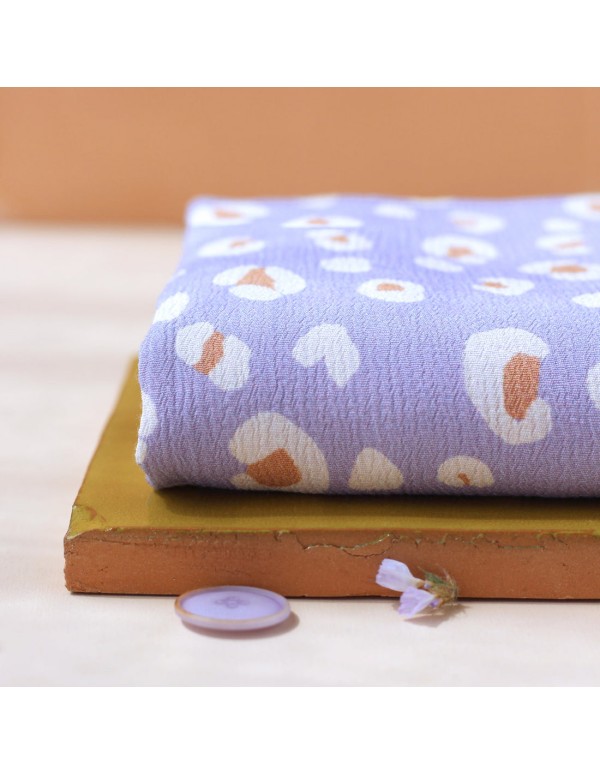 Cranberry, Crepe Marocain de Viscose, Leo Mauve, La Maison Naïve