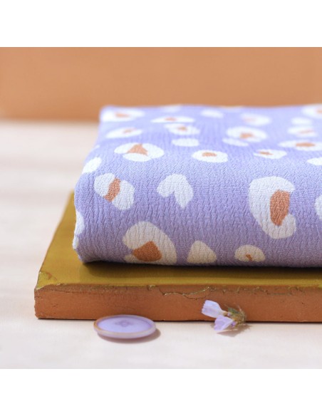 Cranberry, Crepe Marocain de Viscose, Leo Mauve, La Maison Naïve