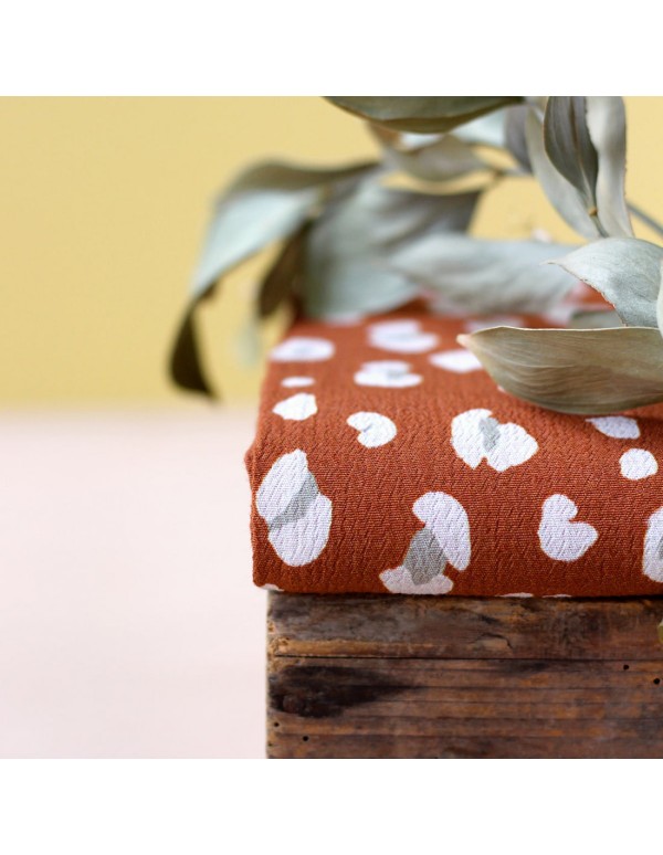 Cranberry, Crepe Marocain de Viscose, Leo Cannelle, La Maison Naive