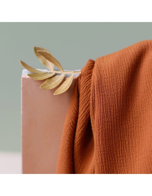 Cranberry, Crepe Marocain de Viscose, Cannelle, La Maison Naive