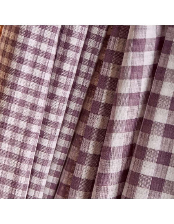 Cranberry, Double gaze de coton Atelier Brunette, Vichy Off-white Divine parma