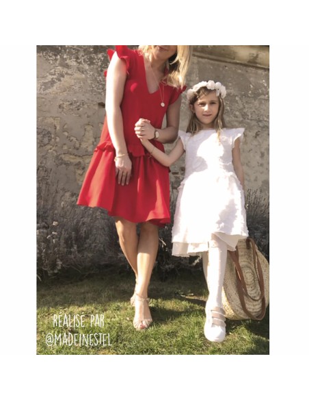 Cranberry, Patron Fille, Robe Mini-Délice (du 2 au 12 ans), Super Bison