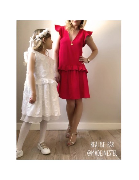 Cranberry, Patron Fille, Robe Mini-Délice (du 2 au 12 ans), Super Bison