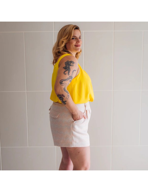 Cranberry, Patron Femme, Short Grand bain (du 34 au 52), Maison Fauve