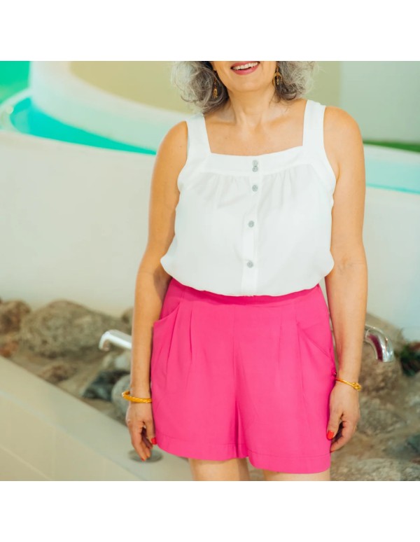 Cranberry, Patron Femme, Short Grand bain (du 34 au 52), Maison Fauve