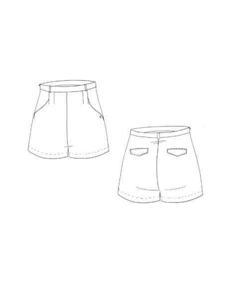 Cranberry, Patron Femme, Short Grand bain (du 34 au 52), Maison Fauve