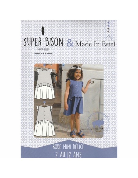 Cranberry, Patron Fille, Robe Mini-Délice (du 2 au 12 ans), Super Bison