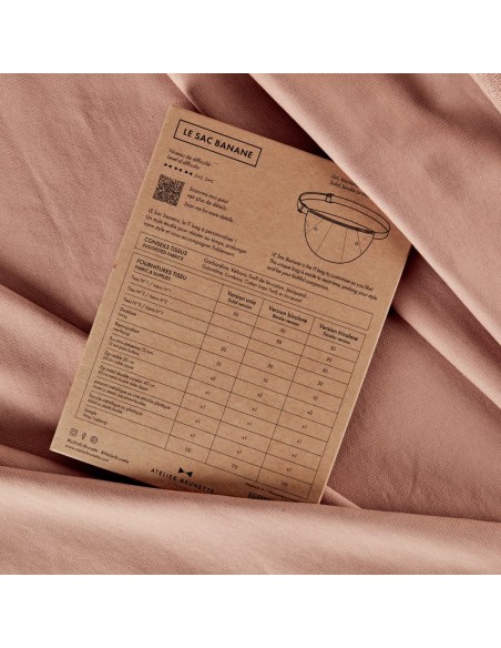 Cranberry, Patron pochette, LE Sac Banane, Atelier Brunette