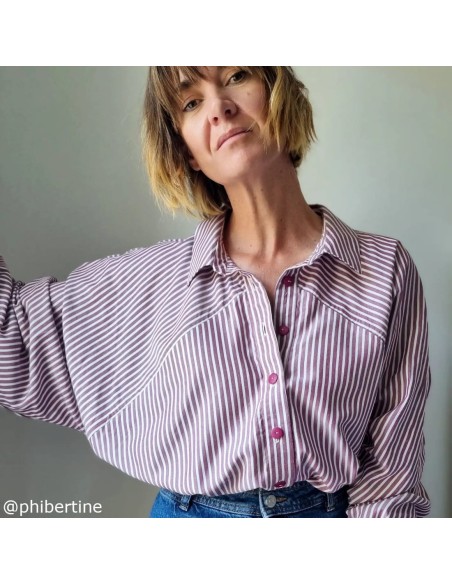 Cranberry, patron femme la chemise du 34 au 44 atelier brunette