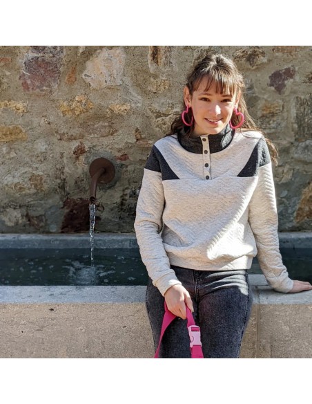 Cranberry, Patron Femme, Pull et Robe Croquant (du 32 au 52), Super Bison