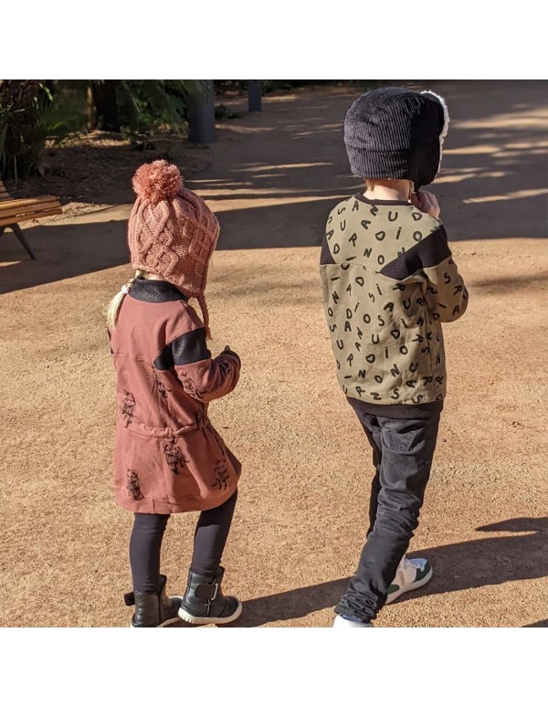 Cranberry, Patron Enfant Mixte, Pull et Robe Mini Croquant (du 2 au 12 ans), Super Bison