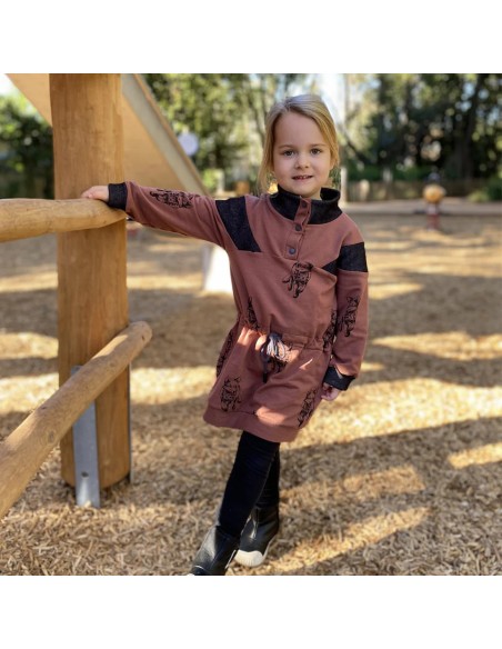 Cranberry, Patron Enfant Mixte, Pull et Robe Mini Croquant (du 2 au 12 ans), Super Bison