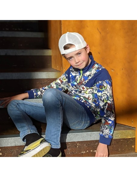 Cranberry, Patron Enfant Mixte, Pull et Robe Mini Croquant (du 2 au 12 ans), Super Bison