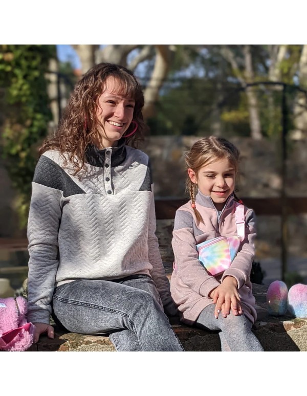 Cranberry, Patron Enfant Mixte, Pull et Robe Mini Croquant (du 2 au 12 ans), Super Bison