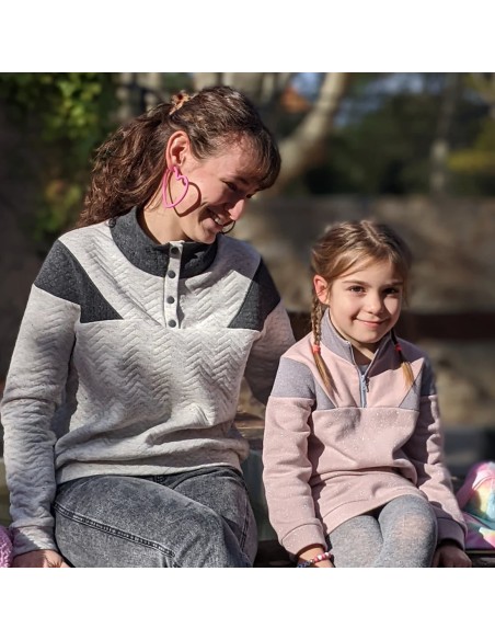 Cranberry, Patron Enfant Mixte, Pull et Robe Mini Croquant (du 2 au 12 ans), Super Bison