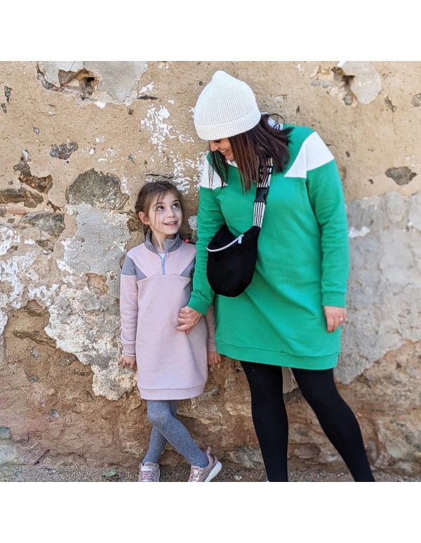 Cranberry, Patron Enfant Mixte, Pull et Robe Mini Croquant (du 2 au 12 ans), Super Bison