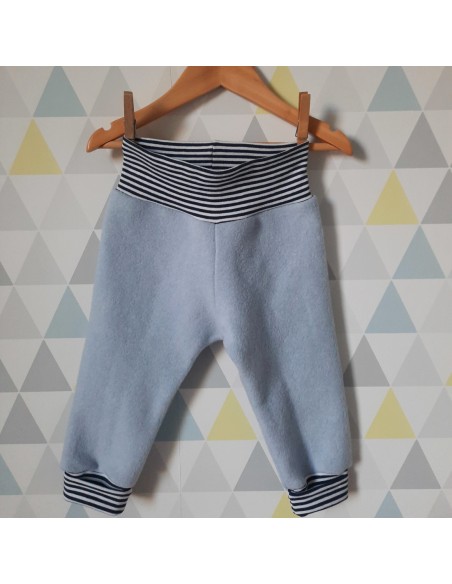 Cranberry, Sweat tout doux gratte en coton biologique, double face, Bleu iceberg