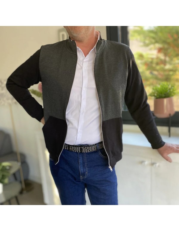 Cranberry, Patron Homme, Gilet zippé Malcom (du XS au XXXL), Super Bison