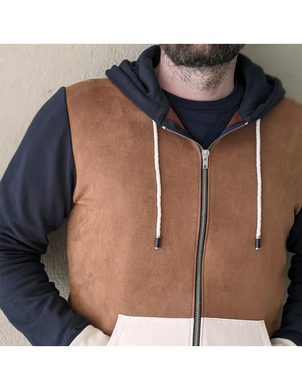 Cranberry, Patron Homme, Gilet zippé Malcom (du XS au XXXL), Super Bison