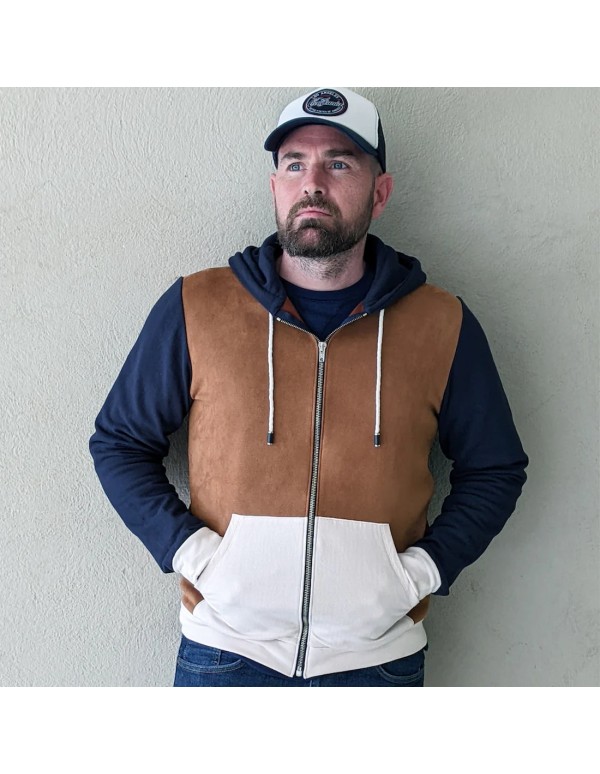 Cranberry, Patron Homme, Gilet zippé Malcom (du XS au XXXL), Super Bison