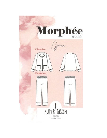 Cranberry, Patron Femme, Pyjama Morphee (du 32 au 52), Super Bison