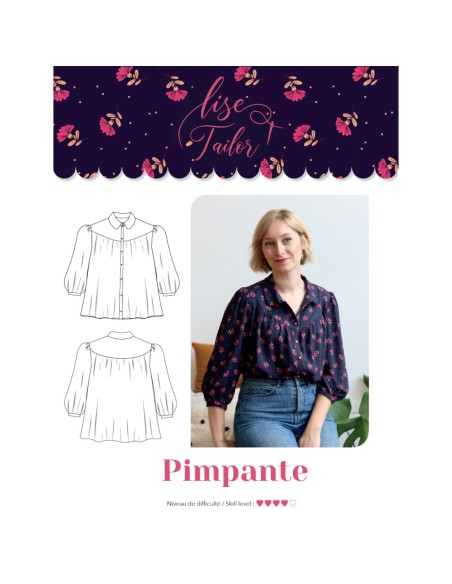 Cranberry, Patron Femme, Chemise Pimpante (du 34 au 52), Lise Tailor