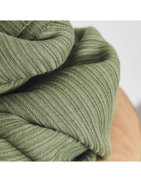 Cranberry, Mailles cotelees Selanik de coton biologique, Vert olive, Olive green