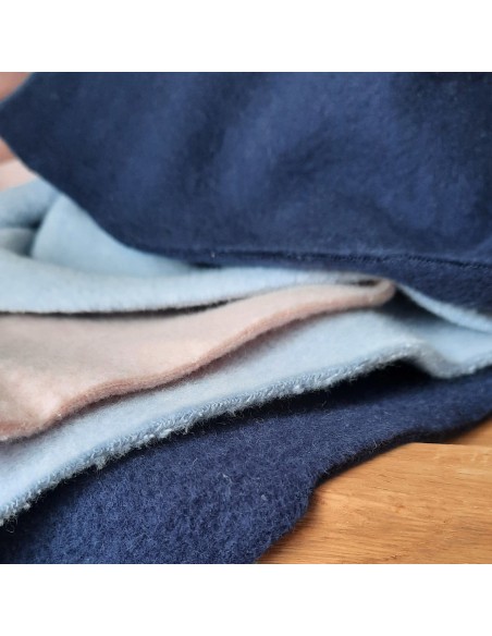 Polaire de coton biologique (douceur double face), Bleu iceberg