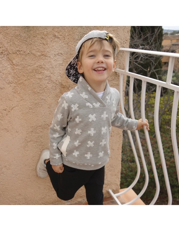 Cranberry, Patron Garcon Sweat et Polo James du 2 au 12 ans Super Bison