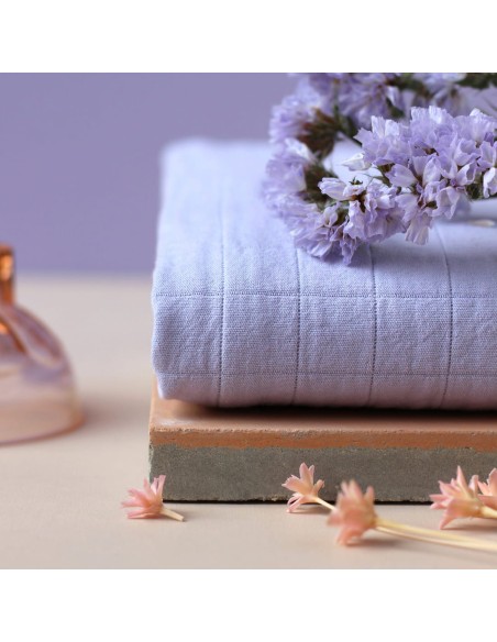 Cranberry, Coton matelasse couleur Mauve, La Maison Naive